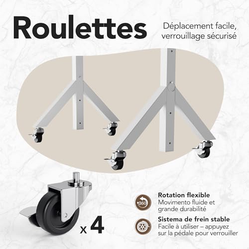 Table ordinateur réglable hauteur bureau debout mobile 80x40