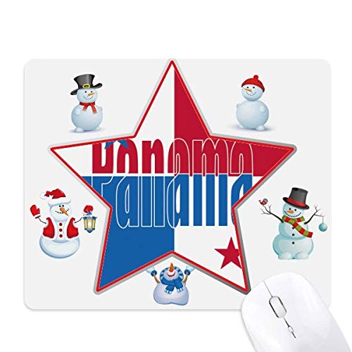 Tapis de souris Panama antidérapant imprimé drapeau et hiver