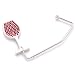 Wine Lover's Purse Hook - Portable Handbag Holder - Table/Desk Hanger with Wine Glass Rhinestone Design - Red