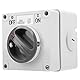 IP66 Wasserdichter Schalter 250V 2 Positionen Drehwahlschalter Staubdichter Ein Aus Schalter für den Außenbereich(2P32A) Rosa