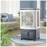 Raffreddatore D'Aria Evaporativo Portatile Da 30l, Ventilatore Di Raffreddamento Portatile Su Ruota A 3 Velocità, 6 Pacchetti Di Ghiaccio, per Ufficio, Patio, Camera Da Letto