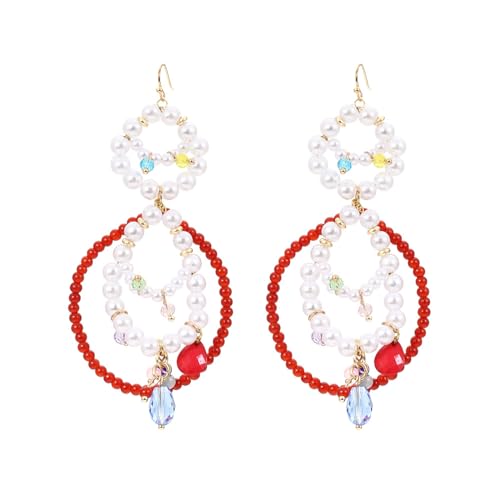 Boucles d'oreille de cerceau coloré pour accessoiriser une tenue d'été bohème