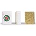 Yellow Mountain Imports American Mahjong Set, Golden Fortune with 166 Acrylic Mahjong Tiles, Inlaid Wooden Case, Racks and Other Accessories