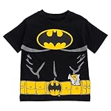 DC Comics Batman Little Boys Cosplay T-Shirt Logo Black 7-8