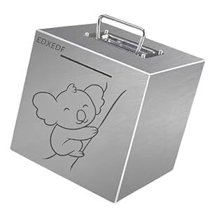 Piggy Bank for Adults Openable,Koala Stainless Steel Piggy Bank with Handles,5.91 Inch Personalized Savings box Coin Bank
