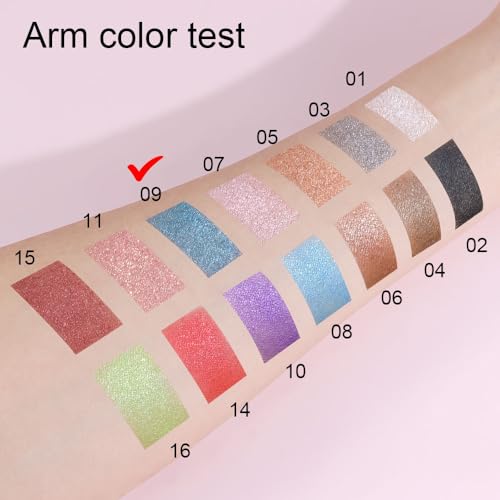 CAKAILA Single Dark Blue Matte Shimmer Eyeshadow,Bright High Pigment Intense Monochrome Eye Shadow,Comes With Eyeshadow Brush and Mirror,24 Hour Eye Makeup Longwear Waterproof,Blendable