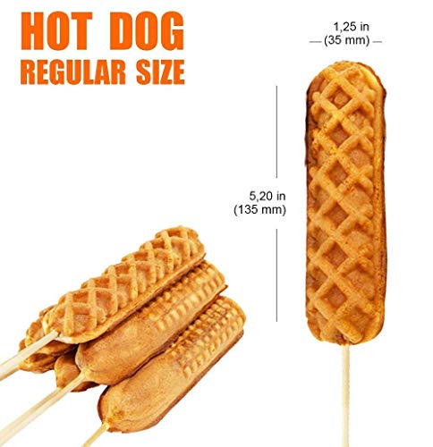 EYOBE Waffeleisen Elektrische Backform Hot Dog Hersteller Schwarz – Bild 7
