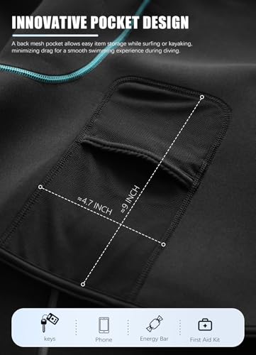 Hevto Roupa de mergulho feminina de neoprene de 2 mm, roupa molhada, manga comprida, surfe, mergulho