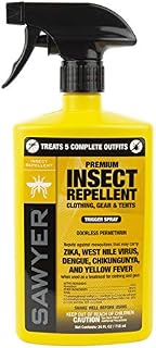 Sawyer Products SP657 Premium Permethrin Clothing Insect Repellent Trigger Spray, 24-Ounce, Yellow