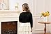 NikNio Girls Cardigan Long Sleeve Fluffy Bolero Shrug Open Front Knit Cover Up with Button Closure for Fall Winter Black 9-10 Years