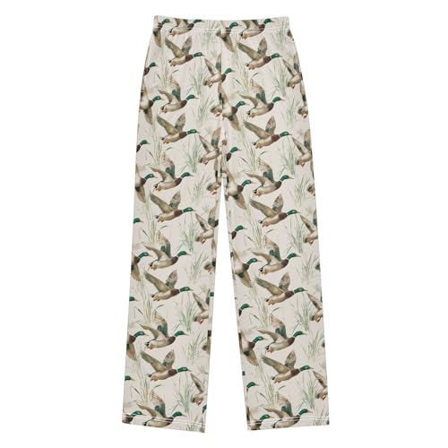 Pajama Pants Soft Lounge Pants with Pockets Mallard Ducks Sleepwear Bottoms 6-14 Year