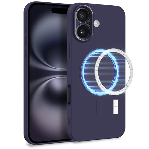 Ya en manzanajugosa.com: MyGadget Funda [ Compatible con MagSafe ] para Apple iPhone 16 en Silicona TPU - Carcasa de Doble Capa - Case Resistente Antigolpes y Anti choques - Violeta