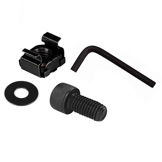 Image of Rely⇒VP INDUSTRIES (Combo Set-10 Pcs) M5 Cage Nuts & M5x12mm Mounting Pen Phillips Screws With Washer for Server Rack & Square Rack Mount Cabinet