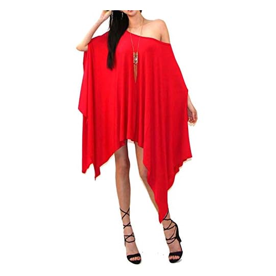 
                            VIVICASTLE Women's USA Loose Bat Wing Dolman Poncho Tunic Dress Top
                        