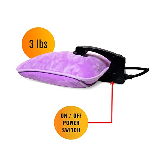 Happy Heat Electric Hand Warmer, Portable Hands Heating Pad, Rechargeable Heated Handwarmers, Cordless Warmers for Women, Reusable Hand Muff– Lavender