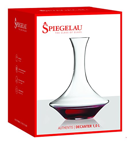 Spiegelau Authentis Decanter Set of 1 - European-Made Crystal, Modern Wine Decanter for Red or White, Dishwasher Safe, Professional Quality Wine Gift - 1.0 L/35.3 oz - Thumbnail 2