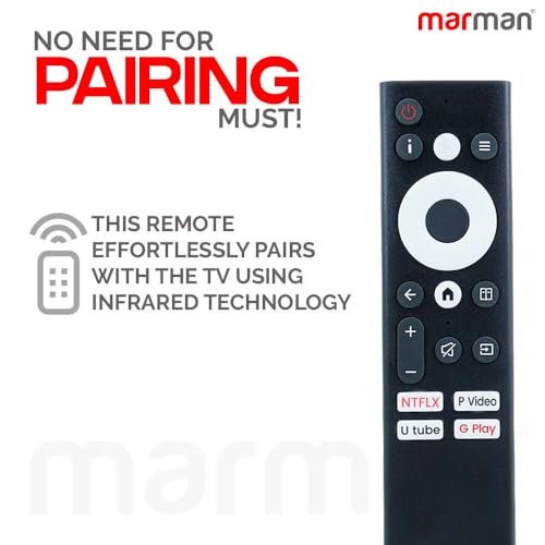 Image of marman Compatible with Blaupunkt Tv Remote Control Suitable for 4K Ultra HD QLED Google TV Model 50CSGT7022 55CSGT7023 TV Without Voice Command - Match Remote Keys with Existing Remote Control