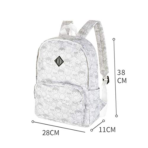 Mochila Série Marvel. Cor Branco. Composição: poliéster