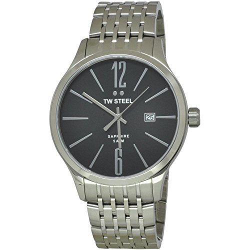 TW Steel Men's Slim Black Stainless Steel Watch