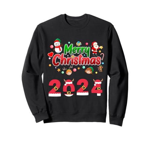 Merry Christmas 2024 Funny Tees For Men Women kids Sudadera