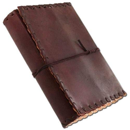 Jaald 15 cm Note Notebook Taccuino Foglie Diario Agenda Quaderno Album Fatto a Mano con Copertina in Pelle Grimorio cinghia