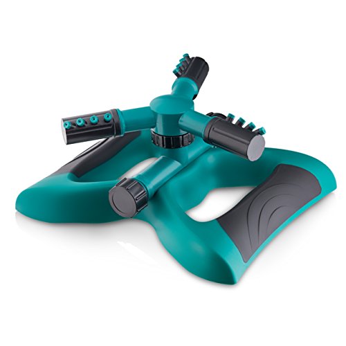 Lawn Sprinkler Garden Sprinkler - 2023 Updated, Automatic 360 Rotating Adjustable Large Area, Yard Sprinkler System, Oscillating Sprinkler Watering Sprayer Easy Hose Connection, Yard Sprinkler #TOP15