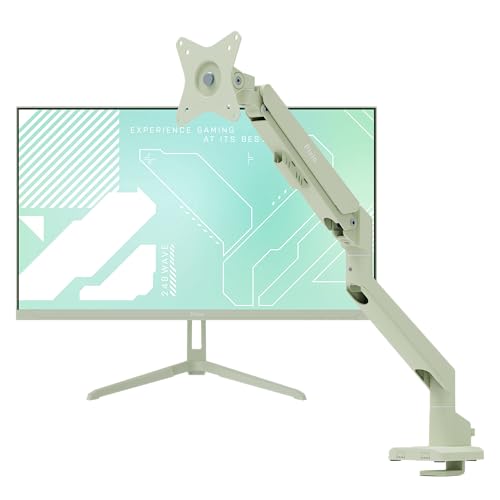 Image of Pixio PX248 Wave Mint Green Green 24 inch 200Hz Refresh Rate FHD 1080p Resolution Fast IPS Panel 1ms GTG Response Time Gaming Monitor and PS1S Wave Mint Green Green Single Monitor Arm - Fits up to 32