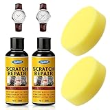 2 abrillantadores de cristal, 30 ml, eliminador de arañazos de cristal con esponja, abrillantador de cristal contra arañazos en el cristal, eliminador de arañazos para cristal, para pantallas de