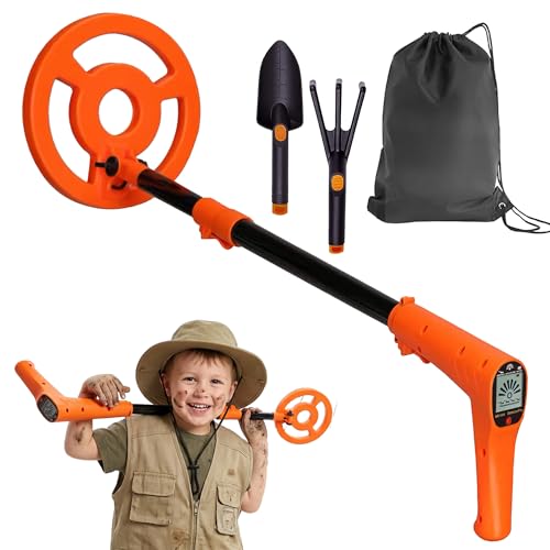 Metal Detector for Kid, Waterproof Metal Detector 7.87" Search Coil with,High Accuracy Adjustable Metals Detectors Treasure Hunting Includes Audio Alarm and New Advanced DSP Chip