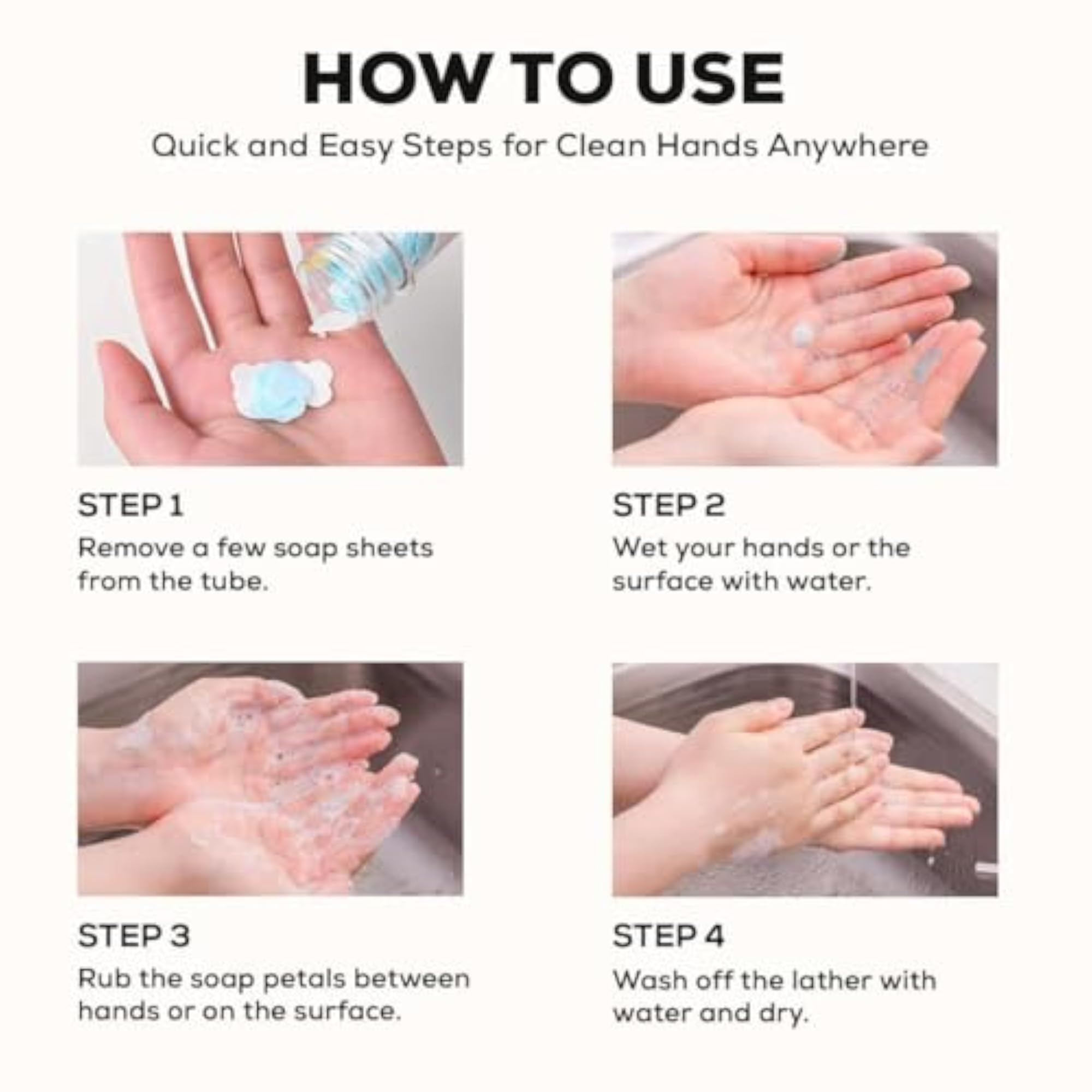 Disposable Paper Soap Tube, Mixed Fragrance Paper Soap Sheets