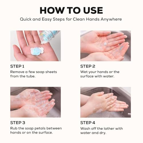 Image of GENZY Paper Soap Sheets 16 Tube Pack | Travel Paper Soap | Portable Hand Wash Soap Strips | Disposable Pocket Soap | Scented Flower Design Tubes | Instant Dissolving Soap Sheets for School, Camping, Outdoor & Travel Essentials for Men, Women & Kids