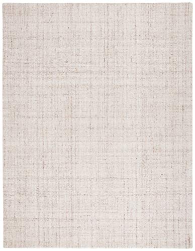 SAFAVIEH Abstract Collection X-Large Area Rug - 12' x 18', Ivory & Beige, Handmade Wool & Viscose, Ideal for High Traffic Areas in Living Room, Bedroom (ABT141D)