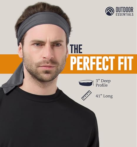 Image of OutdoorEssentials Tie Headband - Sweat-Wicking Running Headband - Hair Control Head Tie - Ninja Costume Accessories