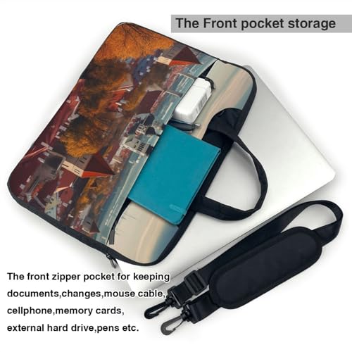 Bolsa para Laptop KHiry Estilo Messenger Negra miniatura 3