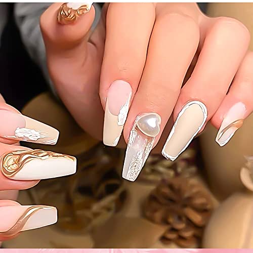 500Pcs White Pearls Heart Nail Charms Mixed Styles Flatback Heart Cute Assorted Pearls Heart Beads 3D Nail Art Charms Crafts Material Embellishments For Nail Art Diy Crafts Accessories Scrapbook #TOP4