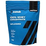 Zumub 100% Whey Proteína en Polvo - Whey Protein Concentrate: Concentrado de Proteína de Suero de Leche - Ideal para Batidos de Proteína - Proteínas para Masa Muscular (1 kg, Sin sabor)