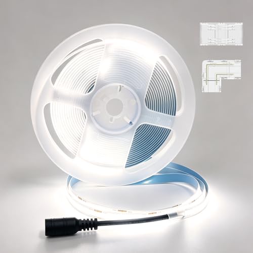 Tira de luces COB LED 10M 24V Blanco natural 4000K flexible miniatura 1