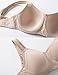 SYROKAN Women's High Impact Underwire Sports Bra High Support Large Bust Padded Adjustable Straps Running Bra Beige 36D
