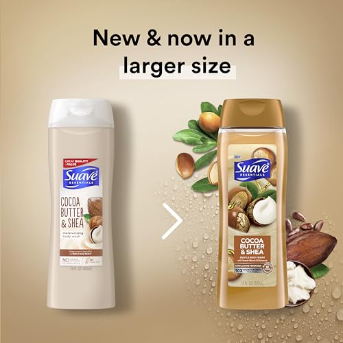 Suave Moisturizing Body Wash, Cocoa Butter and Shea with Vitamin E Extract, No Parabens, No Phtahaltes, 18 Oz Pack of 6 image 12