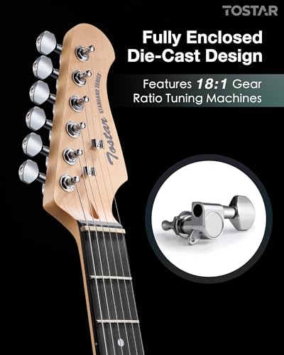 Tostar Electric Guitar Kit for Beginners with 39" Lightweight Body, Green — view 3