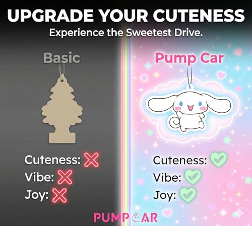 Image of PumpCar 2 pieces cute double-sided hanging cartoon cherry-scented funny car air freshener Cool hanging for rearview mirror Car Interior Accessories Gifts
