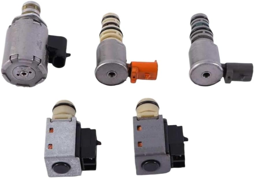 5 PCS 4L60E Automatic Transmission Solenoid Kit Compatible With 2003 On Escalade Astro Express 1500 Tahoe TCC EPC Shift Car Engine Parts