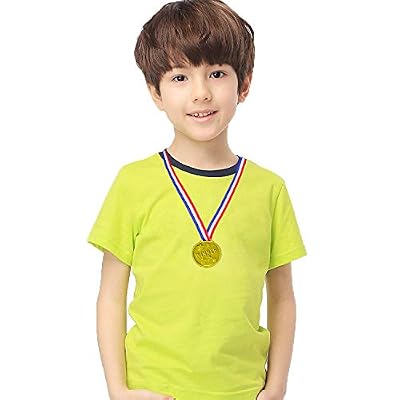 Honbay 24PCS Gold Plastic Winner Award Medals for Parties, Games, Sports, Dress Up and More