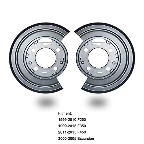Autoacc Rear Brake Dust Shields, Brake Backing Plates Kits Compatible With F250 F350 F450 Super Duty Series Trucks Excursion (Pair) #TOP1