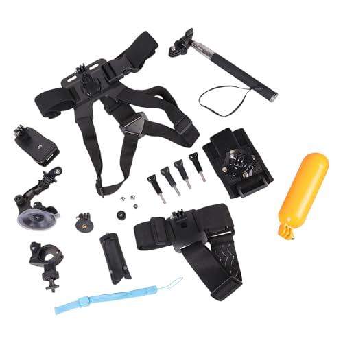 Tige d'absorption pour caméra d'action avec harnais poitrine et kit autoportrait de sport