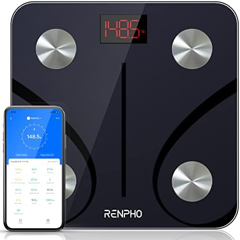 RENPHO Bluetooth Scale for Body Weight, Smart Weight Scale Digital Body Fat BMI Bathroom Scale, Elis 1 Body Composition Monitor with Health Analyzer, 396 lbs
