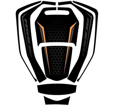 Protection autocollante réservoir moto antidérapante NSS350 orange