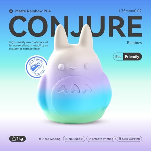 Image of Chitu Systems Conjure Matte Rainbow PLA, 1.75mm Christmas Matte Rainbow 3D Printing Filament, Reusable Spool Compatible with Bambulab Refill Filament, 1KG /2.2lb