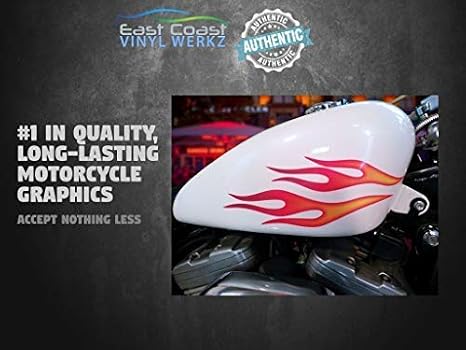 - East Coast Vinyl Werkz - Old School Gold - Fuel Tank Decals 2pc Set for Harley Davidson Sportster 883 1200 Iron nightster 48