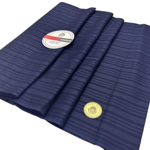 Configure 5 Yards Senator Wear Suit Fabric For Men Cloth Latest African Soft Men Fabric Material With For Garment Sew Clothing. (dark blue)